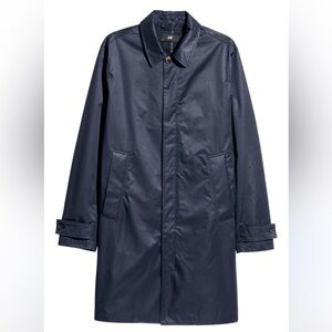 Navy Blue H&M weatherproof Car Coat Jacket